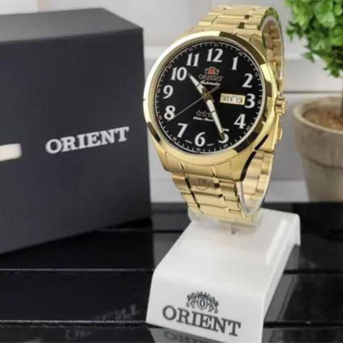 Relógio Orient Masculino Automático Dourado - 469GP074F P2KX - Image 5