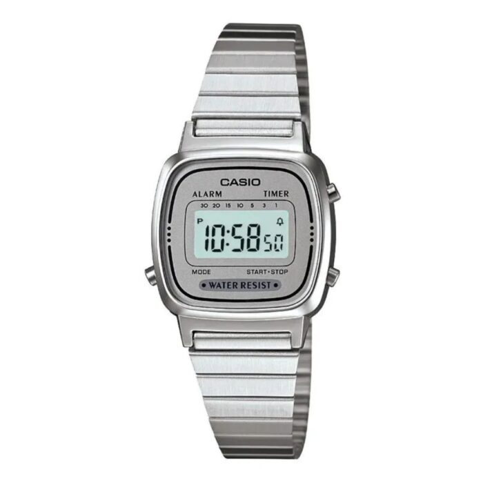 Relógio Casio Feminino Prata LA670WA-7DF - Image 1