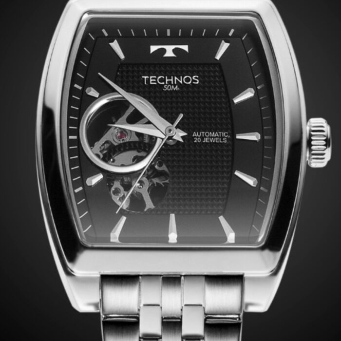 Relógio Technos Masculino Automatico Prata G3265AX/1P - Image 4