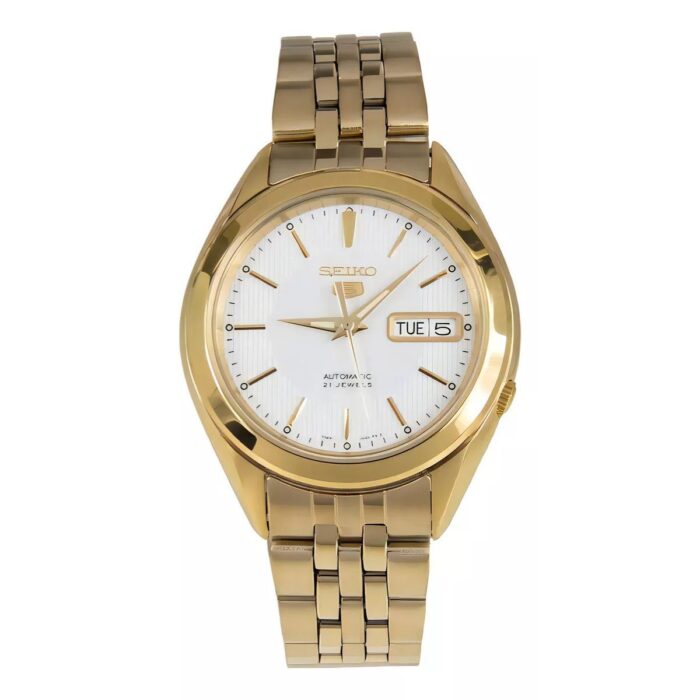 Relógio Seiko 5 Masculino Automático Dourado SNKL26B1 B1KX - Image 1
