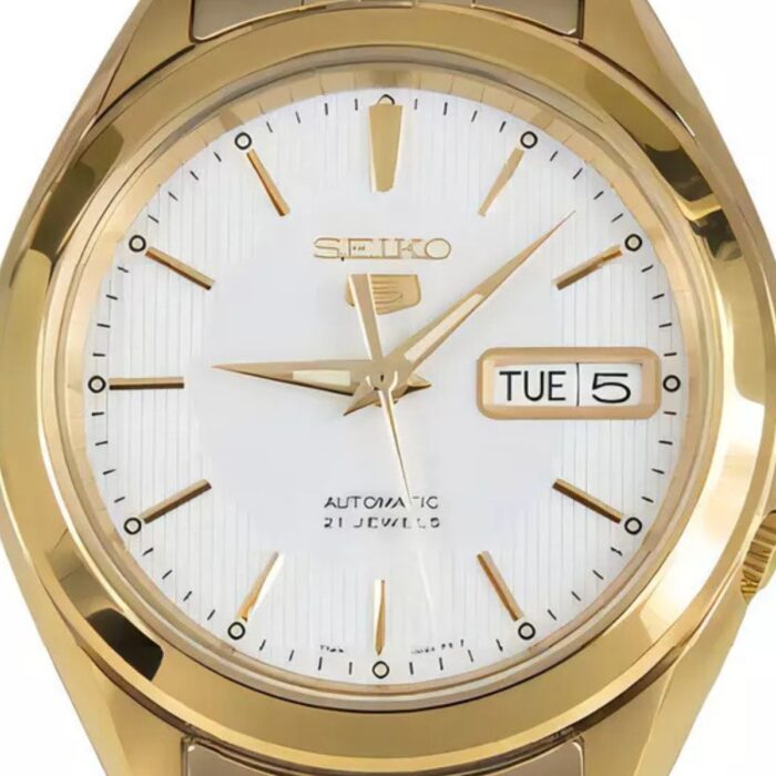 Relógio Seiko 5 Masculino Automático Dourado SNKL26B1 B1KX - Image 2