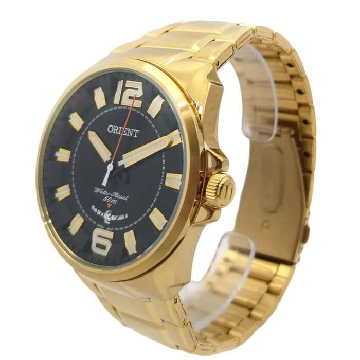 Relógio Orient Masculino Dourado Preto - MGSS1157 P2KX - Image 2