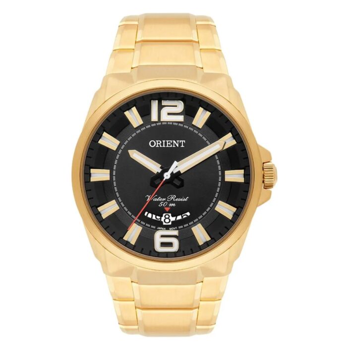 Relógio Orient Masculino Dourado Preto - MGSS1157 P2KX - Image 1