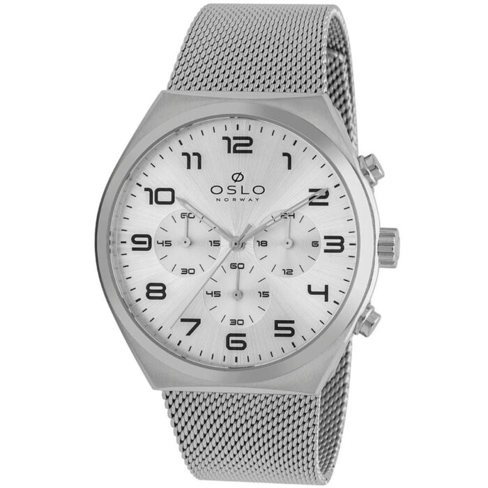 Relógio Oslo Slim Cronógrafo Prata - OMBSSCVD0011 S2SX - Image 1