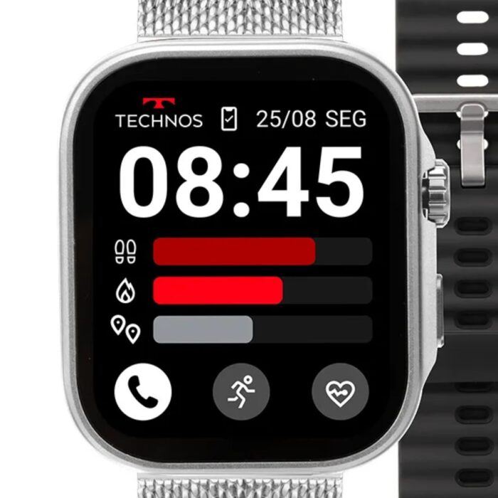 Smartwatch Technos Connect Max Call Prata - TMAXCAB/9K - Image 2