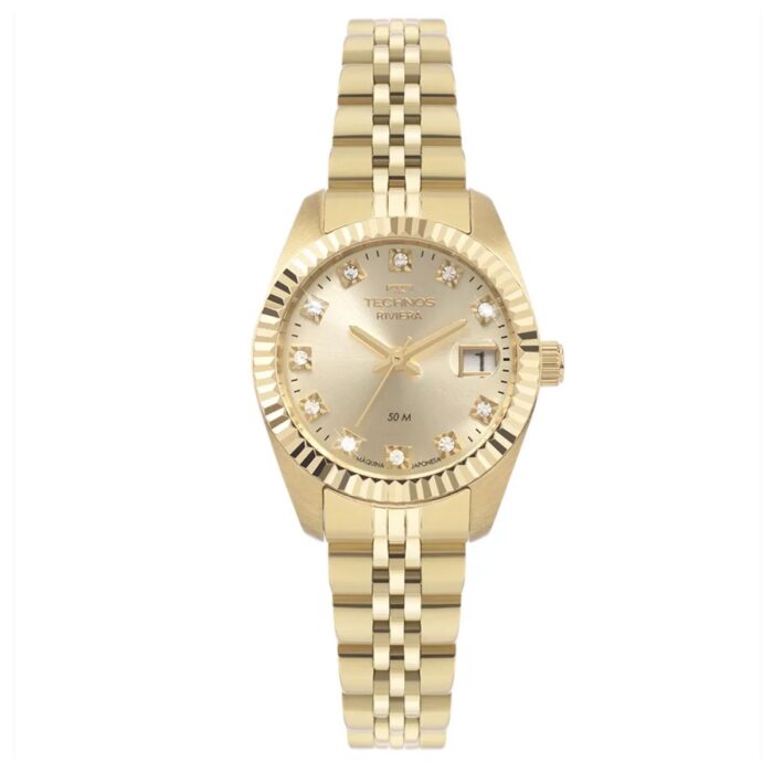 Relógio Technos Feminino Riviera Dourado - 2015CEL/1K - Image 1