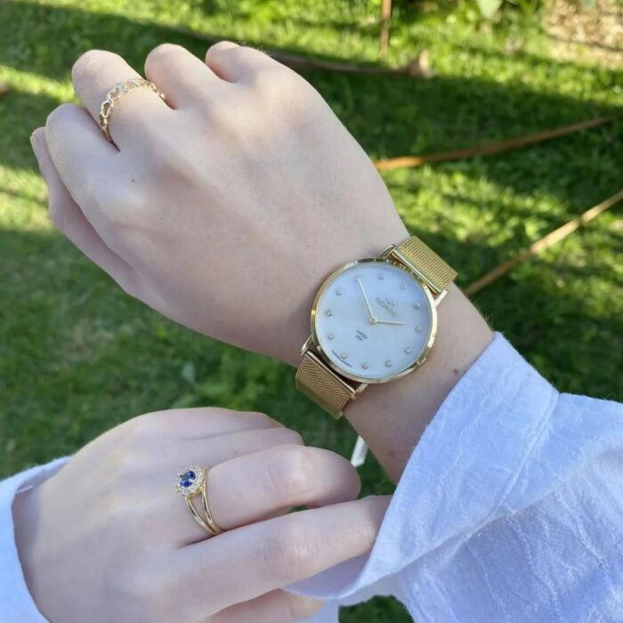 Relógio Technos Feminino Slim Dourado Safira - 2025LTU/1B - Image 5