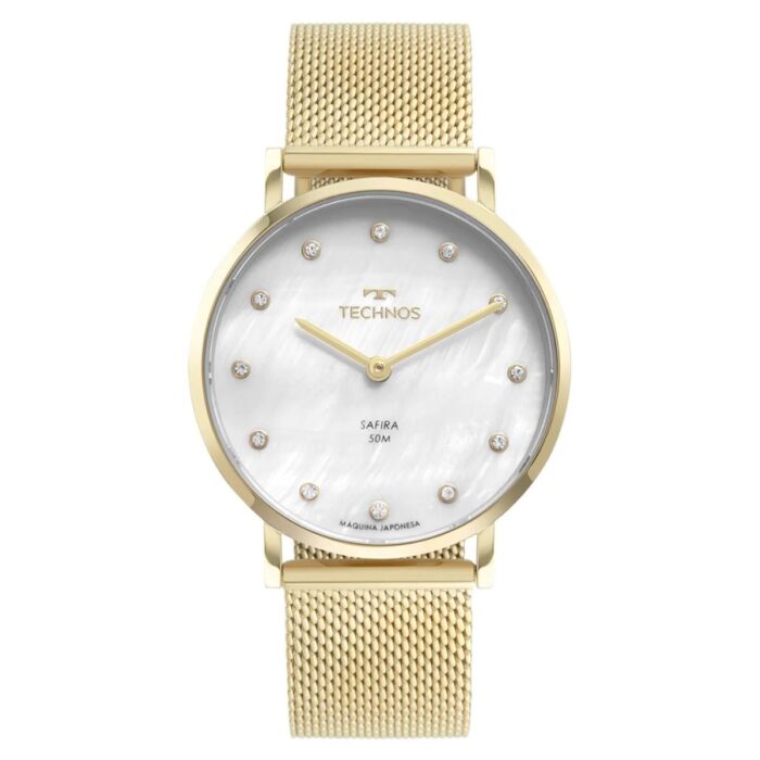 Relógio Technos Feminino Slim Dourado Safira - 2025LTU/1B - Image 1