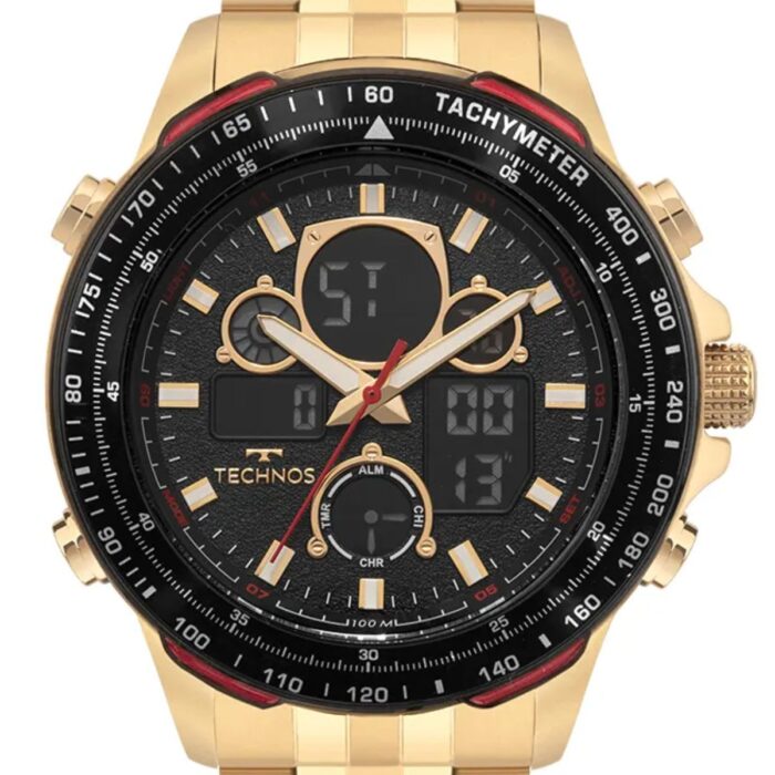 Relógio Technos Masculino Digitech Dourado - BJ4130AA/1P - Image 2