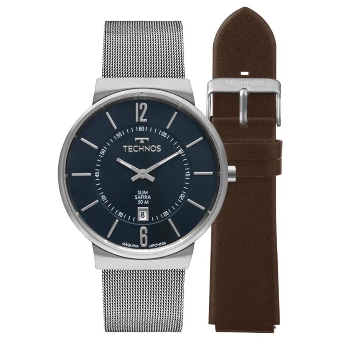 Relógio Technos Masculino Slim Prata - GM17AD/T1A - Image 1