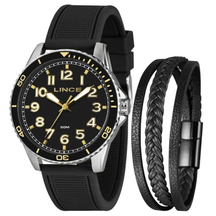 Relógio Lince Kit Masculino Analógico Preto -MRPM008L46 K0AO - Image 1