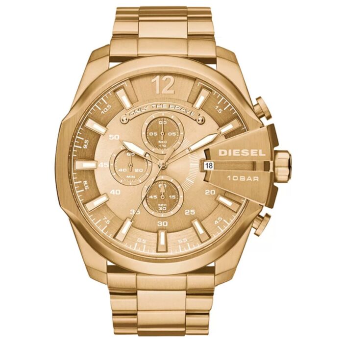 Relógio Diesel Masculino Mega Chief Dourado - DZ4360B1 C2KX - Image 1