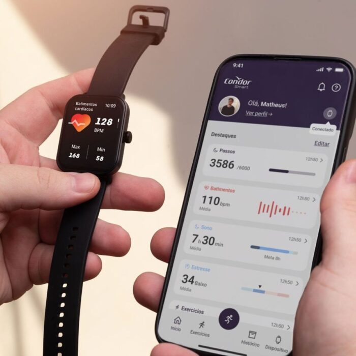 Relógio Condor Smartwatch Preto Unissex - COSMART1AA/8P - Image 6