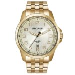 Relógio Seculus Masculino Long Life Dourado - 44200GPSVDA2