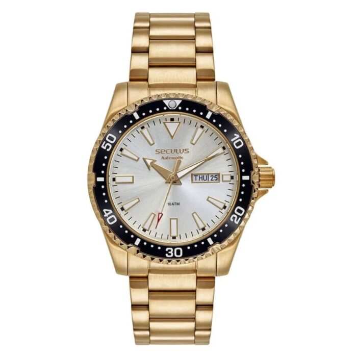 Relógio Seculus Masculino Automático Dourado - 44237GPSVDA3 - Image 1