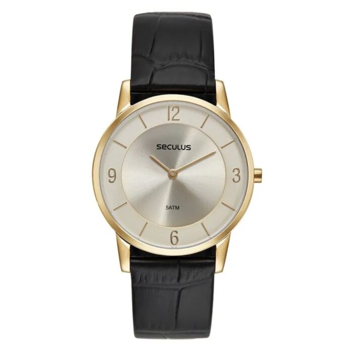 Relógio Seculus Masculino Slim Couro Croco - 23724GPSVDC2 - Image 1
