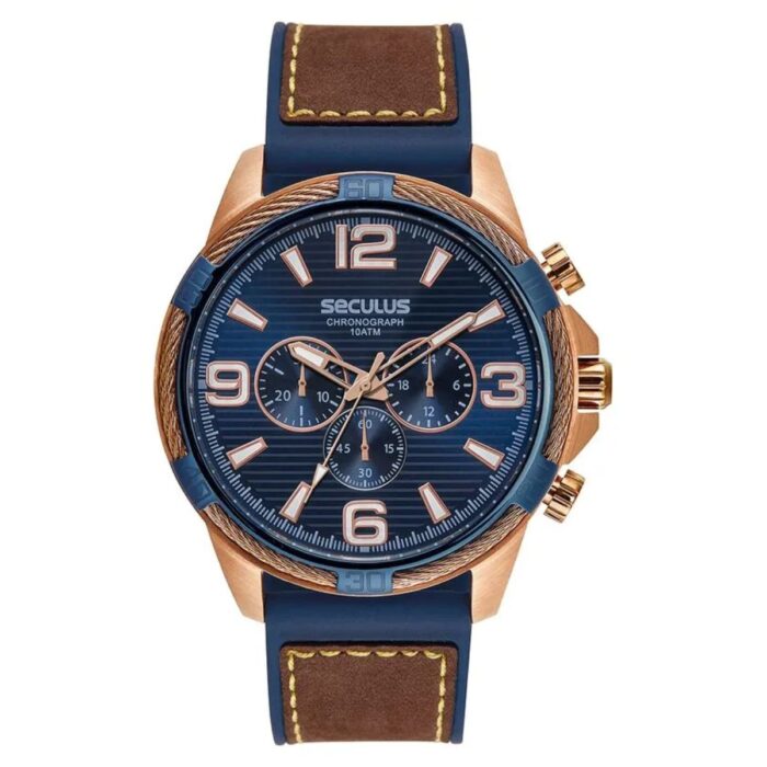 Relógio Seculus Masculino Cronógrafo Azul - 44251GPSVRC2 - Image 1