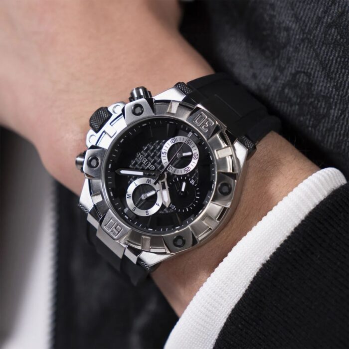 Relógio Guess Masculino Preto Silicone - GW0802G1 - Image 6