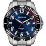Relógio Seculus Masculino Long Life Prata - 44211G0SVNA1 - Imagem 2