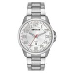 Relógio Seculus Masculino Prateado - 44216G0SVNA2