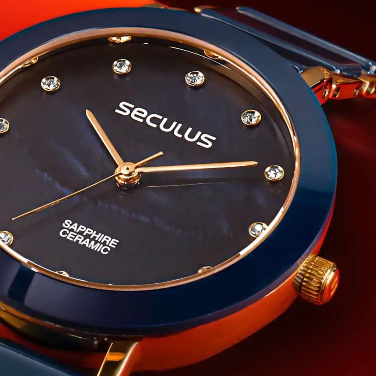 15389254537-6.jpg Relógio Seculus Feminino Cerâmica Azul - 77228LPSVDQ1 - Imagem 2