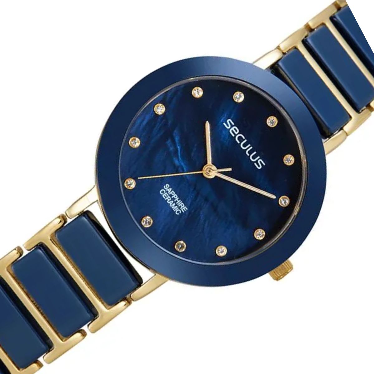 15389254542-2.jpg Relógio Seculus Feminino Cerâmica Azul - 77228LPSVDQ1 - Imagem 3
