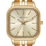 Relógio Seculus Quadrado Minimalista Dourado - 44284LPSVDS1 - Imagem 2