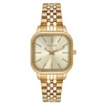Relógio Seculus Quadrado Minimalista Dourado - 44284LPSVDS1